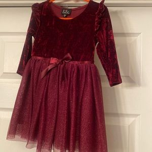 Burgundy girls size 3T dress
